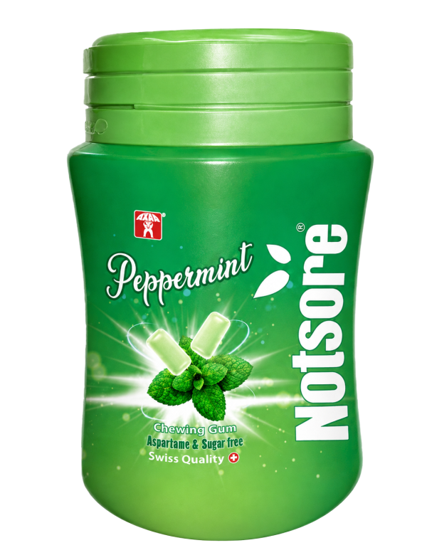 Notsore Sugar-Free Peppermint Jar Chewing Gum