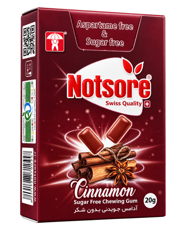 Notsore Sugar-Free Cinnamon Flip Top Chewing Gum