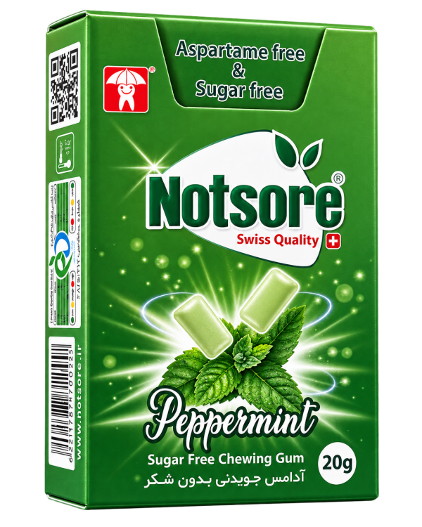 Notsore Sugar-Free Peppermint Flip Top Chewing Gum