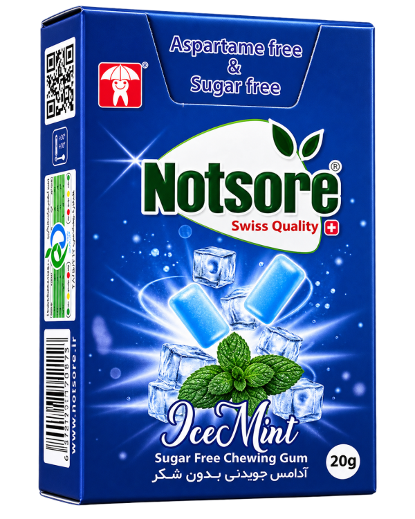Notsore Sugar-Free Ice Mint Flip Top Chewing Gum